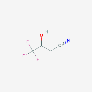 molecular formula C4H4F3NO B2484008 4,4,4-Trifluoro-3-hydroxybutanenitrile CAS No. 57165-85-2