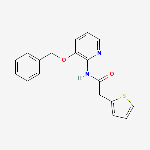 molecular formula C18H16N2O2S B2484009 N-(3-phenylmethoxypyridin-2-yl)-2-thiophen-2-ylacetamide CAS No. 1024391-55-6