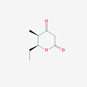 molecular formula C8H12O3 B2484011 (5R,6S)-6-Ethyl-5-methyloxane-2,4-dione CAS No. 1932294-45-5