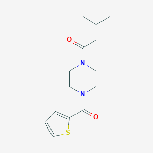 molecular formula C14H20N2O2S B248402 1-(3-Methylbutanoyl)-4-(2-thienylcarbonyl)piperazine 