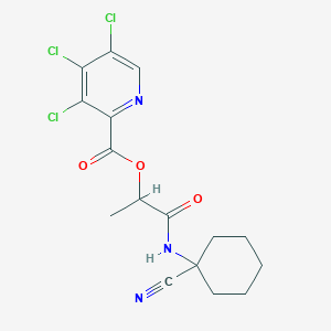 molecular formula C16H16Cl3N3O3 B2484031 [1-[(1-Cyanocyclohexyl)amino]-1-oxopropan-2-yl] 3,4,5-trichloropyridine-2-carboxylate CAS No. 938579-78-3