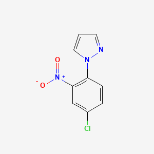 molecular formula C9H6ClN3O2 B2484033 1-(4-氯-2-硝基苯基)-1H-吡唑 CAS No. 1245823-36-2