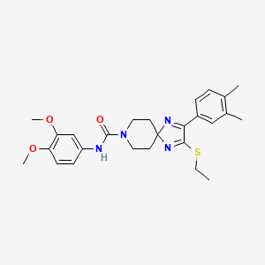 N-(3,4-dimethoxyphenyl)-2-(3,4-dimethylphenyl)-3-(ethylthio)-1,4,8-triazaspiro[4.5]deca-1,3-diene-8-carboxamide