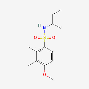 molecular formula C13H21NO3S B2484038 N-(sec-butyl)-4-methoxy-2,3-dimethylbenzenesulfonamide CAS No. 886124-46-5