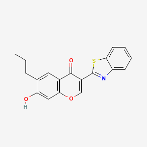 molecular formula C19H15NO3S B2484039 3-(1,3-ベンゾチアゾール-2-イル)-7-ヒドロキシ-6-プロピルクロメン-4-オン CAS No. 136506-95-1