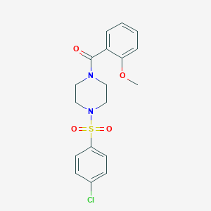 {4-[(4-Chlorophenyl)sulfonyl]piperazin-1-yl}(2-methoxyphenyl)methanone