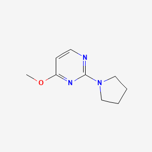 molecular formula C9H13N3O B2484046 4-Methoxy-2-(pyrrolidin-1-yl)pyrimidine CAS No. 1858362-69-2