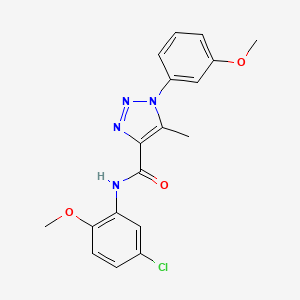molecular formula C18H17ClN4O3 B2484052 N-(5-chloro-2-methoxyphenyl)-1-(3-methoxyphenyl)-5-methyl-1H-1,2,3-triazole-4-carboxamide CAS No. 887224-51-3