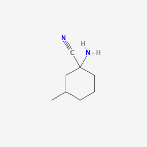 molecular formula C8H14N2 B2484055 1-Amino-3-methylcyclohexane-1-carbonitrile CAS No. 519181-10-3