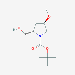 molecular formula C11H21NO4 B2484067 tert-butyl (2S,4R)-2-(hydroxymethyl)-4-methoxypyrrolidine-1-carboxylate CAS No. 185951-13-7