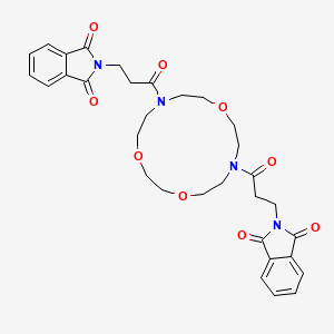 2-[3-[13-[3-(1,3-Dioxoisoindol-2-yl)propanoyl]-1,4,10-trioxa-7,13-diazacyclopentadec-7-yl]-3-oxopropyl]isoindole-1,3-dione