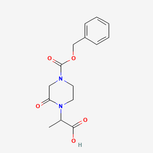2-(2-Oxo-4-phenylmethoxycarbonylpiperazin-1-yl)propanoic acid