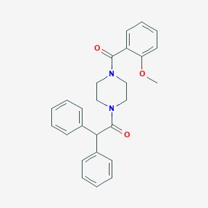 1-(Diphenylacetyl)-4-(2-methoxybenzoyl)piperazine