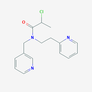 molecular formula C16H18ClN3O B2484083 2-Chloro-N-(2-pyridin-2-ylethyl)-N-(pyridin-3-ylmethyl)propanamide CAS No. 2411221-77-5