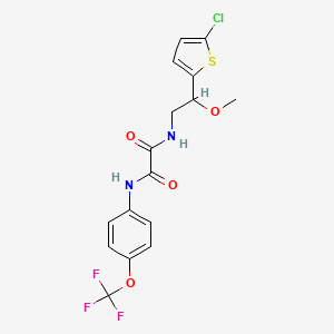 molecular formula C16H14ClF3N2O4S B2484088 N1-(2-(5-chlorothiophen-2-yl)-2-methoxyethyl)-N2-(4-(trifluoromethoxy)phenyl)oxalamide CAS No. 2034530-57-7