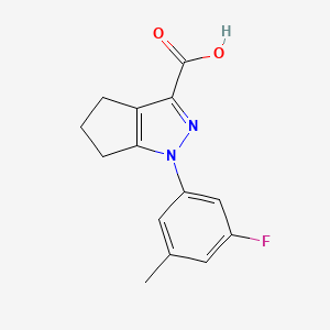 molecular formula C14H13FN2O2 B2484091 1-(3-氟-5-甲基苯基)-1H,4H,5H,6H-环戊并[c]吡唑-3-羧酸 CAS No. 1519828-13-7