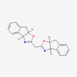 molecular formula C21H18N2O2 B2484099 ((3aR,8aS)-8,8a-Dihydro-3aH-indeno[1,2-d]oxazol-2-yl)((3aS,8aR)-8,8a-dihydro-3aH-indeno[1,2-d]oxazol-2-yl)methane CAS No. 1360771-89-6