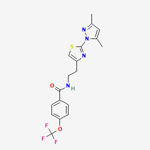 N-(2-(2-(3,5-dimethyl-1H-pyrazol-1-yl)thiazol-4-yl)ethyl)-4-(trifluoromethoxy)benzamide