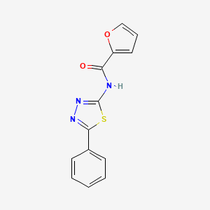 molecular formula C13H9N3O2S B2484101 N-(5-苯基-1,3,4-噻二唑-2-基)呋喃-2-甲酰胺 CAS No. 328003-90-3