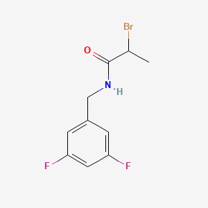 molecular formula C10H10BrF2NO B2484106 2-Bromo-N-(3,5-difluorobenzyl)propanamide CAS No. 2279124-56-8
