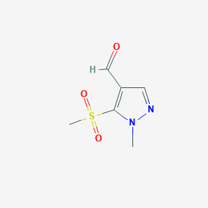 molecular formula C6H8N2O3S B2484113 5-Methanesulfonyl-1-methyl-1h-pyrazole-4-carbaldehyde CAS No. 2172558-52-8