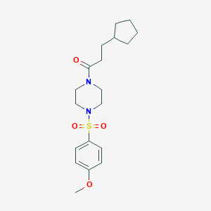 1-(3-Cyclopentylpropanoyl)-4-[(4-methoxyphenyl)sulfonyl]piperazine