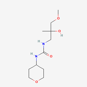 molecular formula C11H22N2O4 B2484120 1-(2-hydroxy-3-methoxy-2-methylpropyl)-3-(tetrahydro-2H-pyran-4-yl)urea CAS No. 2034481-31-5