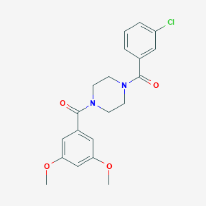 molecular formula C20H21ClN2O4 B248414 [4-(3-Chloro-benzoyl)-piperazin-1-yl]-(3,5-dimethoxy-phenyl)-methanone 