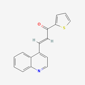 molecular formula C16H11NOS B2484140 3-(4-Quinolinyl)-1-(2-thienyl)-2-propen-1-one CAS No. 391890-55-4