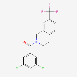 molecular formula C17H14Cl2F3NO B2484143 3,5-dichloro-N-ethyl-N-[3-(trifluoromethyl)benzyl]benzenecarboxamide CAS No. 400075-24-3