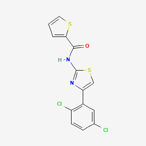 molecular formula C14H8Cl2N2OS2 B2484144 N-(4-(2,5-二氯苯基)噻唑-2-基)噻吩-2-甲酰胺 CAS No. 313404-58-9