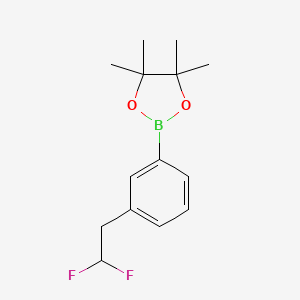 molecular formula C14H19BF2O2 B2484150 2-[3-(2,2-Difluoroethyl)phenyl]-4,4,5,5-tetramethyl-1,3,2-dioxaborolane CAS No. 2488640-23-7