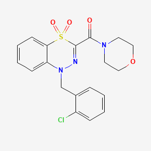 molecular formula C19H18ClN3O4S B2484167 (1-(2-氯苄基)-4,4-二氧代-1H-苯并[e][1,3,4]噻二唑-3-基)(吗啉基)甲酮 CAS No. 1251602-75-1