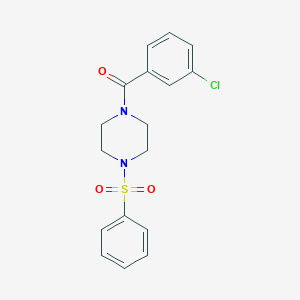 molecular formula C17H17ClN2O3S B248417 1-(3-Chlorobenzoyl)-4-(phenylsulfonyl)piperazine 