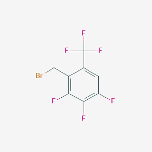 molecular formula C8H3BrF6 B2484177 2,3,4-Trifluoro-6-(trifluoromethyl)benzyl bromide CAS No. 2244085-70-7