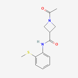 molecular formula C13H16N2O2S B2484181 1-acetyl-N-(2-(methylthio)phenyl)azetidine-3-carboxamide CAS No. 1421485-08-6