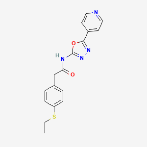 molecular formula C17H16N4O2S B2484183 2-(4-(乙硫基)苯基)-N-(5-(吡啶-4-基)-1,3,4-噁二唑-2-基)乙酰胺 CAS No. 941930-50-3