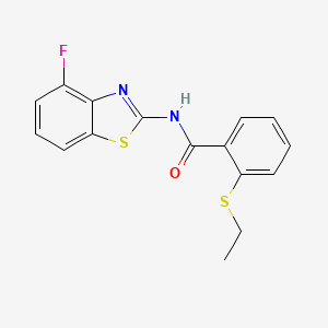 molecular formula C16H13FN2OS2 B2484185 2-(ethylthio)-N-(4-fluorobenzo[d]thiazol-2-yl)benzamide CAS No. 886917-58-4