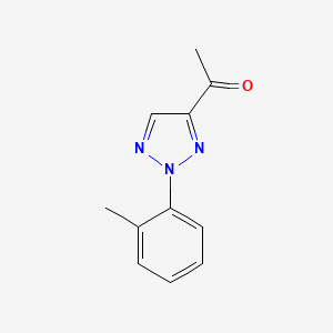 molecular formula C11H11N3O B2484187 1-[2-(2-メチルフェニル)トリアゾール-4-イル]エタノン CAS No. 85693-12-5