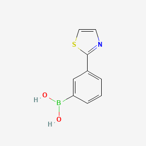 molecular formula C9H8BNO2S B2484189 3-(1,3-Thiazol-2-yl)phenylboronic acid CAS No. 1316856-96-8