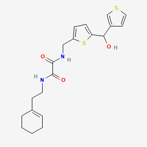 N1-(2-(cyclohex-1-en-1-yl)ethyl)-N2-((5-(hydroxy(thiophen-3-yl)methyl)thiophen-2-yl)methyl)oxalamide