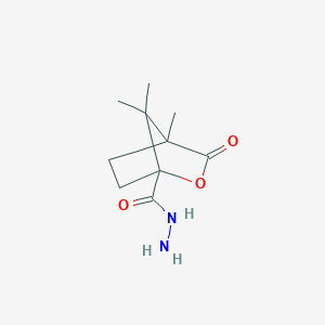 molecular formula C10H16N2O3 B2484206 (1S,4S)-4,7,7-trimethyl-3-oxo-2-oxabicyclo[2.2.1]heptane-1-carbohydrazide CAS No. 539858-02-1