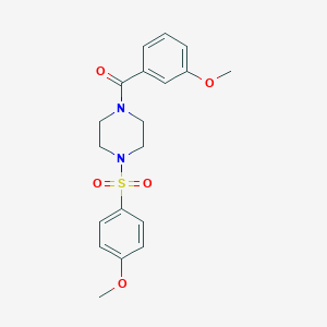molecular formula C19H22N2O5S B248423 [4-(4-Methoxy-benzenesulfonyl)-piperazin-1-yl]-(3-methoxy-phenyl)-methanone 