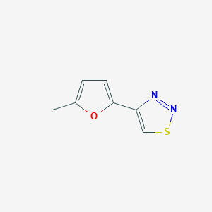 molecular formula C7H6N2OS B2484268 4-(5-甲基呋-2-基)-1,2,3-噻二唑 CAS No. 223265-36-9
