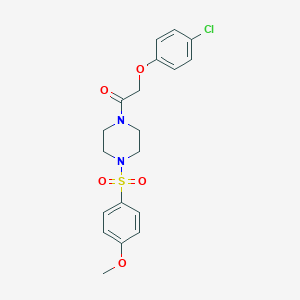 molecular formula C19H21ClN2O5S B248427 2-(4-Chloro-phenoxy)-1-[4-(4-methoxy-benzenesulfonyl)-piperazin-1-yl]-ethanone 