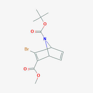 molecular formula C13H16BrNO4 B2484272 7-叔丁基 2-甲基 3-溴-7-氮杂双环[2.2.1]庚-2,5-二烯-2,7-二羧酸二甲酯 CAS No. 181873-33-6