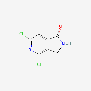 molecular formula C7H4Cl2N2O B2484276 4,6-二氯-2,3-二氢-1H-吡咯并[3,4-c]吡啶-1-酮 CAS No. 1201676-03-0