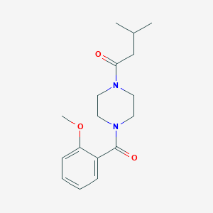 molecular formula C17H24N2O3 B248428 1-(2-Methoxybenzoyl)-4-(3-methylbutanoyl)piperazine 