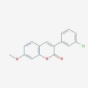 molecular formula C16H11ClO3 B2484286 3-(3-Chlorophenyl)-7-methoxychromen-2-one CAS No. 332104-35-5