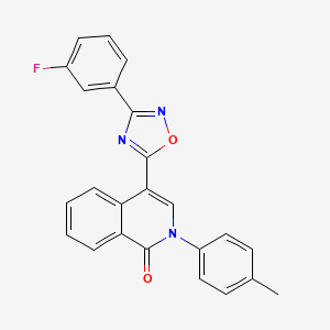 molecular formula C24H16FN3O2 B2484292 4-[3-(3-fluorophenyl)-1,2,4-oxadiazol-5-yl]-2-(4-methylphenyl)isoquinolin-1(2H)-one CAS No. 1326821-68-4